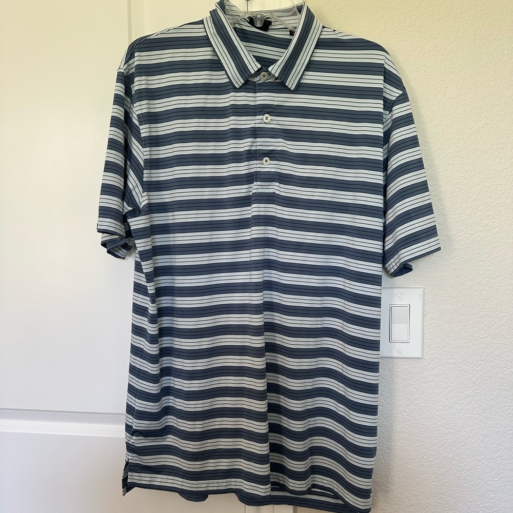 Dunning Golf Striped Men's Polo Shirt